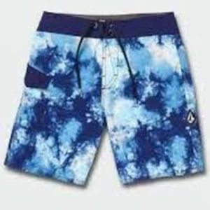 NWT Volcom Men's Saturate MOD Swim Trunks Surf Boardshort Niagara Size 28